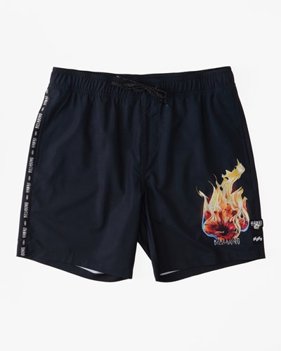 Billabong Kamea Burn Layback Boardshorts 16" Black | BFEPM1098