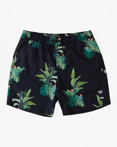 Billabong Kamea Jungle Layback Boardshorts 16" Black | OSWYP4536