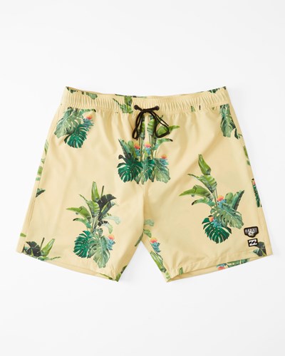 Billabong Kamea Jungle Layback Boardshorts 16" Mellow Yellow | RSCZA3274