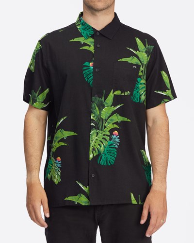 Billabong Kamea Jungle Short Sleeve Shirt Black | ILQWD6329