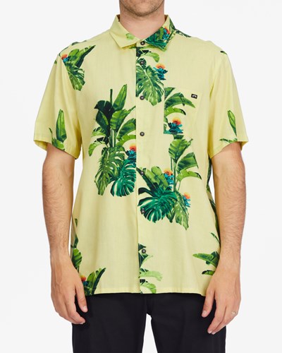 Billabong Kamea Jungle Short Sleeve Shirt Mellow Yellow | TIZRS7230