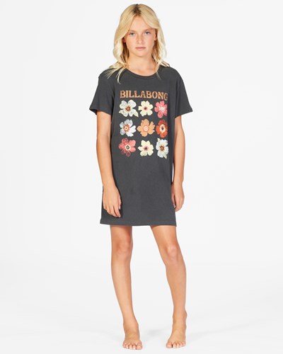 Billabong Keep It Beachy T-Shirt Dress Off Black 1 | EVYNO1890