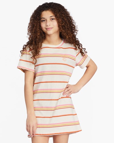 Billabong Keep It Beachy T-Shirt Dress Pink Skies | IYXCG9405