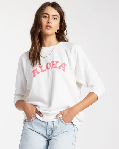 Billabong Keep Tryin' Crewneck Sweatshirt Salt Crystal | FANHM7842