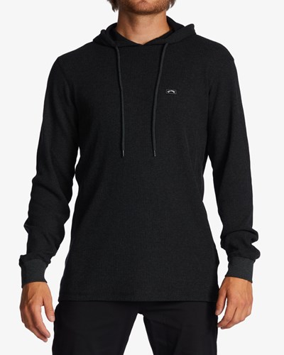 Billabong Keystone Pullover Thermal Hoodie Black | IHLUM6127