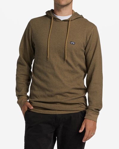 Billabong Keystone Pullover Thermal Hoodie Gravel | LDPFM2437