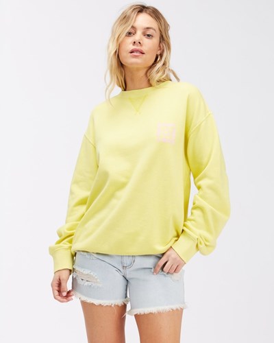 Billabong Kissed By The Sun Crewneck Sweatshirt Citron | NIPUW3109