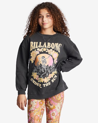 Billabong Making Waves Crewneck Sweatshirt Off Black 1 | HPVUF9725