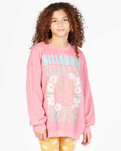 Billabong Making Waves Crewneck Sweatshirt Hot Coral | KUQSO1803