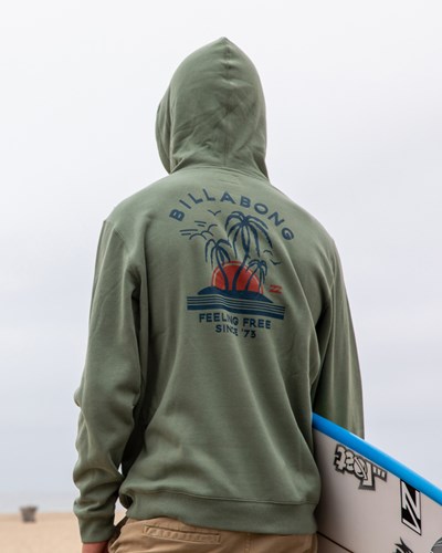 Billabong Marooned Pullover Hoodie Sage | QZACB2614