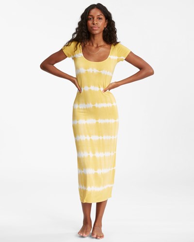 Billabong Mid Day Midi Dress Sunburst | NVEXM7623