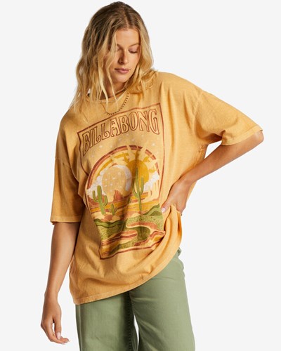 Billabong Midnight Ravers T-shirt Gold Dust | FJREZ0398