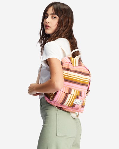 Billabong Mini Mama Canvas Backpack Pink Skies | FLJTY6702