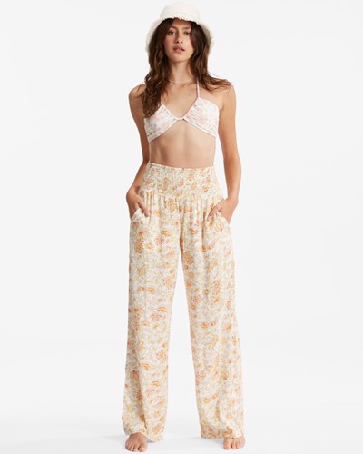 Billabong New Waves 2 Wide-Leg Pants White/Multi | MDPKG7052