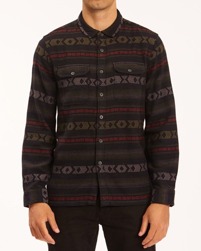 Billabong Offshore Jacquard Flannel Shirt Black | IMVAT7602