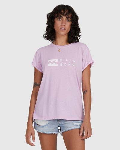 Billabong One Wave Burnout T-Shirt Orchid | GFJPZ5709