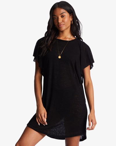 Billabong Out For Waves Cover-Up Dress Black Pebble | JGMRS8971