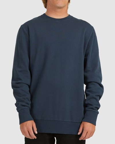 Billabong Overdyed Crewneck Sweatshirt Navy | ZHTSL5847