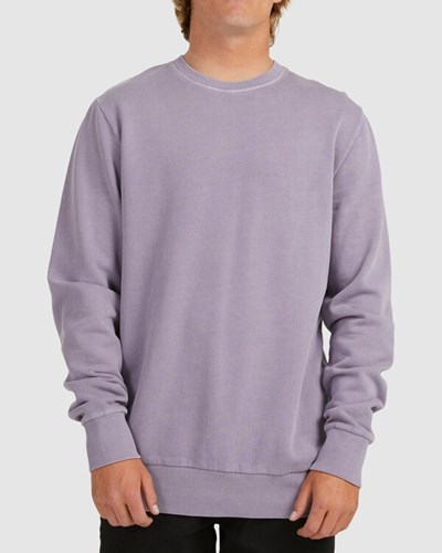 Billabong Overdyed Crewneck Sweatshirt Purple Haze | GHJPI3491