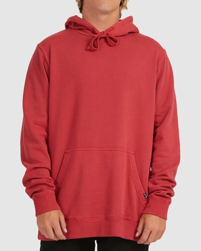 Billabong Overdyed Pop Pullover Hoodie Red | ENCJF5629