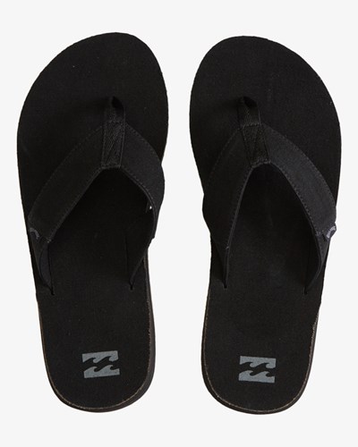 Billabong Overhead Hemp Slip-On Sandals Black | QFRGT1672