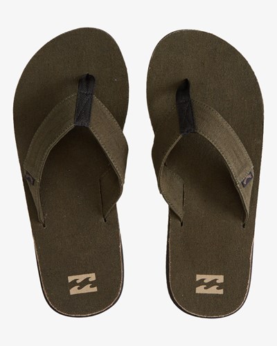 Billabong Overhead Hemp Slip-On Sandals Military | ZLPGH4265