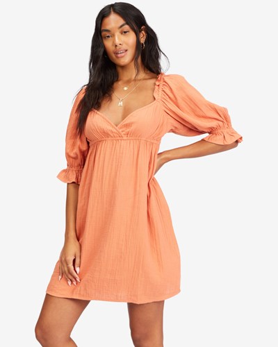 Billabong Perfect Paradise Babydoll Dress Terracotta | VLMKI9086