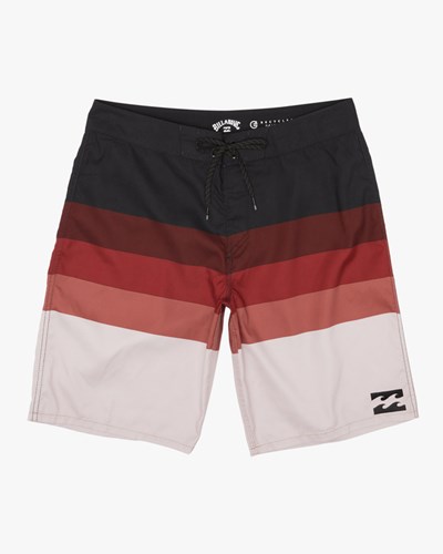 Billabong Platinum Stripe Boardshorts 20" Burgundy | EKMSD0528