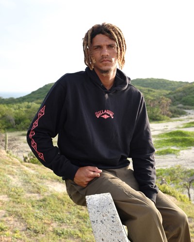 Billabong Short Sands Pullover Hoodie Black | YPIAW6410