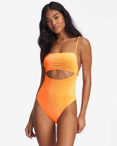 Billabong Sol Searcher Cut-Out One Piece Swimsuit Orange Crush | EKNMO3498