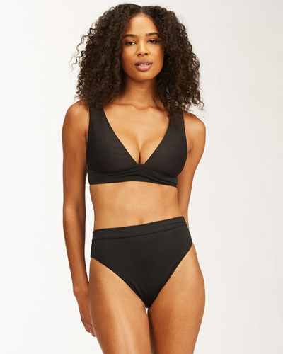 Billabong Sol Searcher Plunge Bikini Top Black Pebble | BDTYG4863