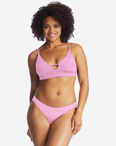 Billabong Sol Searcher V-Neck Cami Bikini Top Paradise Pink | ZVPAI1569