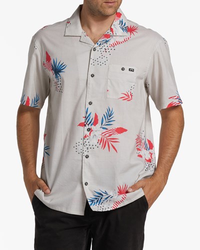 Billabong Stars Stripes Short Sleeve Shirt Stone | BRPFI1286