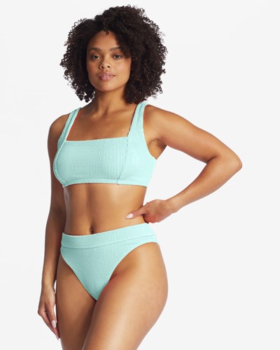 Billabong Summer High Square Bralette Underwire Bikini Top Mint Kiss | EAKFN6594