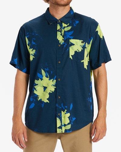 Billabong Sundays Floral Short Sleeve Shirt Midnight | OUTSE2956