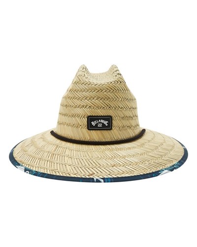 Billabong Tides Print Straw Lifeguard Hat Navy | DIXMK6458