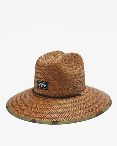 Billabong Tides Print Straw Lifeguard Hat Camo | KPNCG8531