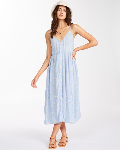 Billabong Venice Babe Midi Slip Dress Rain Drop | TWVCY6385