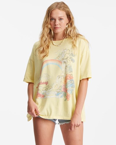 Billabong Waterfall Boyfriend T-Shirt Pina Colada | NPUBH0798