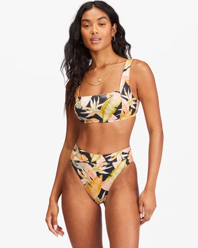 Billabong Wave Tribe Square Bralette Bikini Top Jungle Night | WRHGT9203