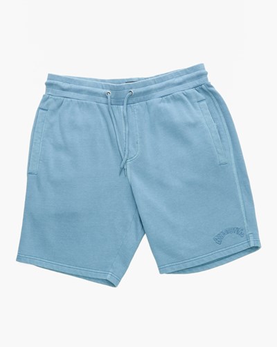 Billabong Wave Washed Elastic Waist Sweatshorts Smoke Blue | LYPZD6208