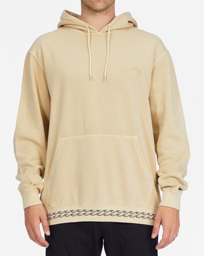 Billabong Wave Washed Organic Pullover Hoodie Straw | VLEUP3768