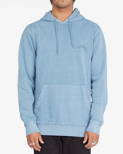 Billabong Wave Washed Pullover Hoodie Smoke Blue | MATYR7518