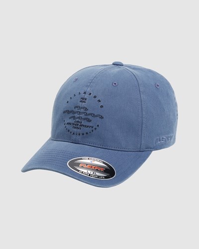 Billabong Wavy Davy Washed Flexfit Hat Blue | GBIMJ6183