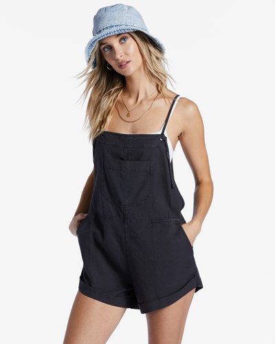 Billabong Wild Pursuit Romper Off Black | HNDQE9280