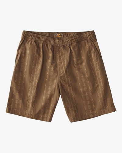 Billabong Wrangler Wesley Elastic Organic Cotton Walkshorts 19" Teak | ADEXP6730