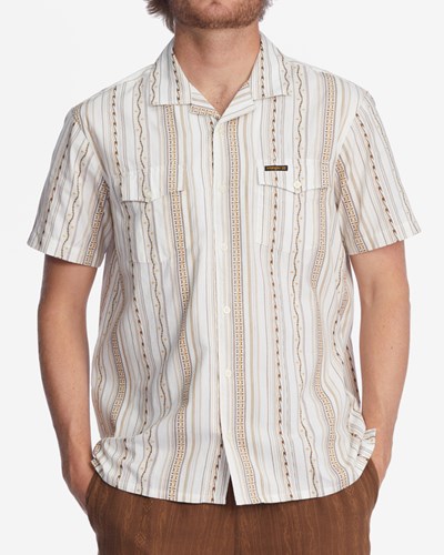 Billabong Wrangler Wesley Short Sleeve Shirt Off White | LXSZP9187