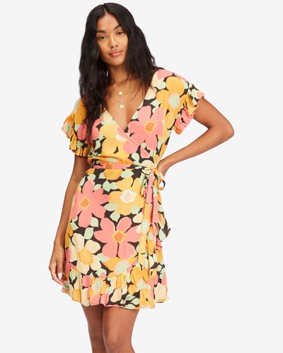 Billabong Wrap And Roll Woven Dress Multi | EQIDK1276