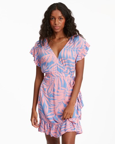 Billabong Wrap And Roll Woven Dress Pink Sunset | TDJZQ2751