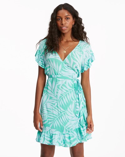 Billabong Wrap And Roll Woven Dress Tropical Green | FDEUW7598